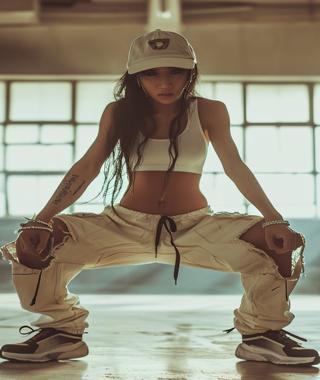 Professional street dance class in Manchester city centre studio with dancers practicing hip hop moves and urban choreography with authentic style and energy