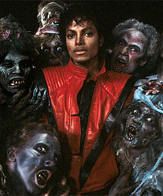 Thriller themed hen party Manchester - bride and hens in spooky outfits doing Halloween moves